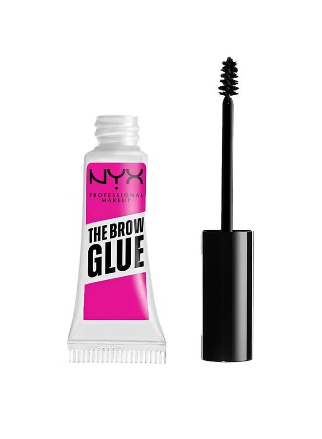 NYX PROFESSIONAL MAKEUP The Brow Glue Extreme Hold Eyebrow Setting Gel, Clear 01 Clear - Image 1